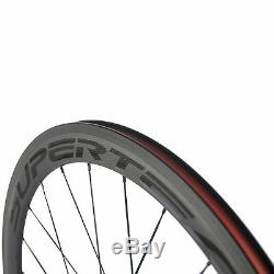 SUPERTEAM Basalt Braking Surface Clincher 50mm Carbon Wheels Road Bike Wheelset