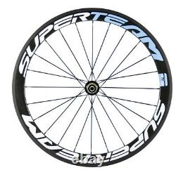 SUPERTEAM CLASSIC SERIES 50mm Road Bike Clincher Carbon Wheels 3k Matte Wheelset