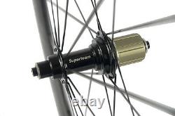 SUPERTEAM Carbon Road Bicycle Wheelset 50mm Clincher Wheel Super Light R13 Hub