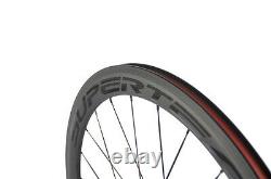 SUPERTEAM Carbon Road Bicycle Wheelset 50mm Clincher Wheel Super Light R13 Hub