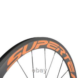 SUPERTEAM Carbon Wheels 50mm Road Bike Carbon Wheelset Clincher UD Matte 700C