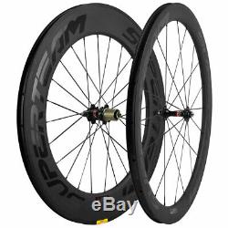 SUPERTEAM Road Bike Carbon Wheelset 50/88mm 700C Cycle Wheels Novatec Hub Matte
