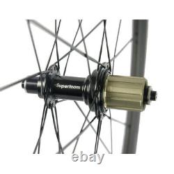 SUPERTEAM Road Bike Wheels 38mm Carbon Fiber Wheelset Clincher Bicycle Wheelset
