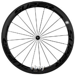 SUPERTEAM UCI Carbon Fiber Wheels 700C 50mm Road Bicycle Rim Brake Wheelset