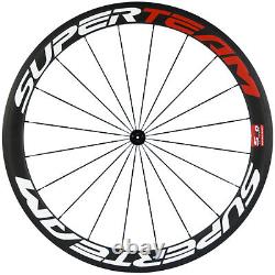 SUPERTEAM UCI Carbon Wheel 700C Clincher Carbon Fiber Wheels Road Bike Wheelset