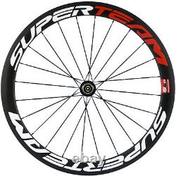 SUPERTEAM UCI Carbon Wheel 700C Clincher Carbon Fiber Wheels Road Bike Wheelset