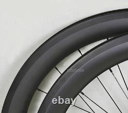 Sapim CX-RAY Carbon Clincher 50mm Wheel 27mm 700C Powerway Road Bike UD Matt Rim