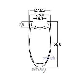 Sapim Carbon Rear Wheel Clincher 700C Rim 56mm Road Bike UD Matt Basalt U shape