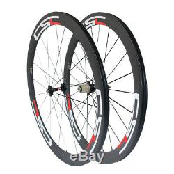 Ship In One Work Day CSC 50mm Clincher Bike Carbon Road Wheels Bicycle Wheelset