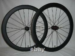 Super wide 50mm deep carbon disc brake road/gravel bike wheels
