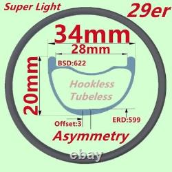 Superlight 29er XC MTB Carbon Wheelset Boost 110x15/148x12mm Straight Pull Hub