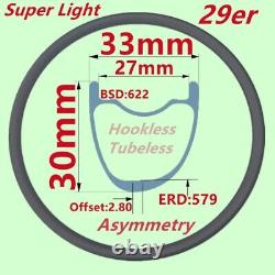 Superlight 29er XC MTB Carbon Wheelset Boost 110x15/148x12mm Straight Pull Hub