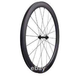 Superlight 700C Road Bike Carbon Fiber Wheelset Tubuless 38/50/60/88mm Depth