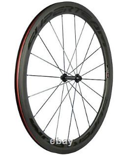Superteam 50mm Carbon Bicycle Wheelset 25mm Width Clincher Road Bike Wheels 700C