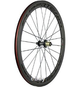 Superteam 50mm Carbon Bicycle Wheelset 25mm Width Clincher Road Bike Wheels 700C