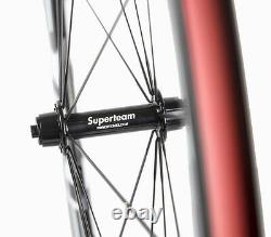 Superteam 50mm Carbon Wheels Road Bike Bicycle Clincher Wheelset US In Stock
