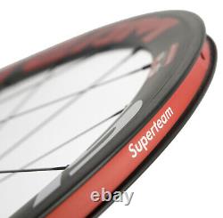 Superteam 50mm Carbon Wheels Road Bike Cycling Bicycle Wheelset 700C Race Bike