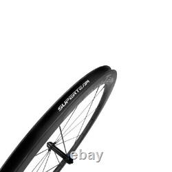 Superteam 50mm Carbon Wheels Road Bike Front+Rear Clincher 25mm Bicycle Wheelset
