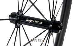 Superteam 50mm Carbon Wheelset 23mm Road Bike Alloy Brake Surface Carbon Wheels