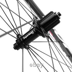Superteam 50mm Carbon Wheelset 23mm Road Bike Alloy Brake Surface Carbon Wheels