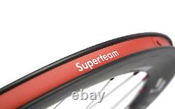 Superteam 50mm Depth Carbon Wheels Road Bike Clincher Wheelset 700C Novatec 271