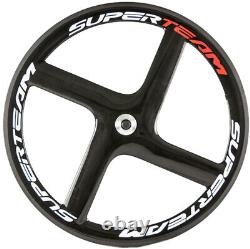 Superteam 50mm Four Spoke Front Wheel 700C Track/Road Carbon Wheel Fixed Gear