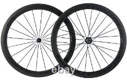 Superteam 50mm Road Bike Wheels Carbon Fiber Wheelset Clincher Bicycle Wheelset