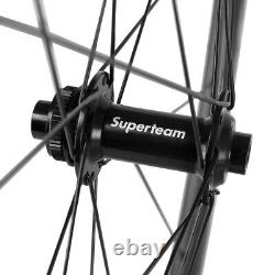 Superteam 60mm Disc Brake Carbon Wheels Road Bike Disc Brake Carbon Wheelset700C