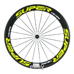 Superteam 700C Clincher Carbon Wheels 60mm Road Carbon Wheelset R13 Racing Wheel