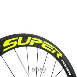 Superteam 700C Clincher Carbon Wheels 60mm Road Carbon Wheelset R13 Racing Wheel