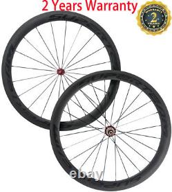 Superteam 700C Clincher Carbon Wheelset 50mm Road Bike Wheels 23mm Bicycle Wheel