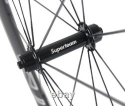 Superteam Carbon Wheels 50mm Road Bike Carbon Wheelset 3K Matte Basalt 700C Bike