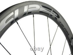 Superteam Carbon Wheels Road Bike 25mm Width Wheelset 50mm Ceramic Bearing Wheel