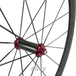 Superteam Carbon Wheelset Aluminum Brake Surface Road Bike 700C 50mm+80mm Wheels
