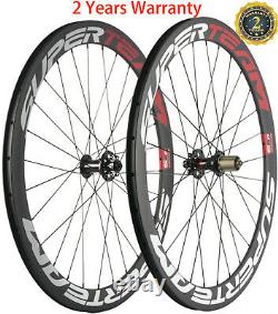 Superteam Carbon Wheelset Road Bike Disc Brake Wheels 50mm 25mm UCI Approved