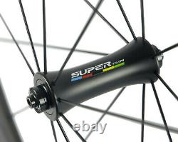 Superteam Light Weight Carbon Wheels 50mm Road Bike Cycle Wheelset 700C R7 Hub