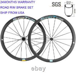 Superteam Road Bike Wheels 38mm Carbon Fiber Wheelset Clincher Bicycle Wheelset