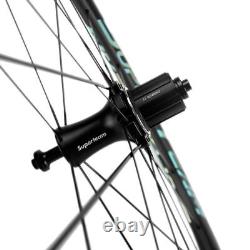 Superteam Road Bike Wheels 38mm Carbon Fiber Wheelset Clincher Bicycle Wheelset