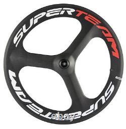 Superteam Tri Spoke Bicycle Wheel 3 Spoke Road Bike Carbon Fiber Wheels Factory
