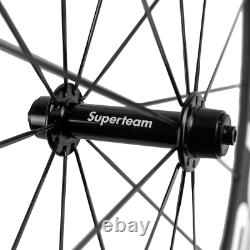 T700 50mm Clincher Wheelset Road Bike R13 Hub SUPERTEAM Race Wheels Basalt Brake
