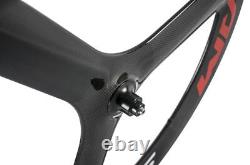 Tri Spoke Rear Wheel 65mm Depth Road Bike 3 Spoke Carbon Wheel 700C Superteam