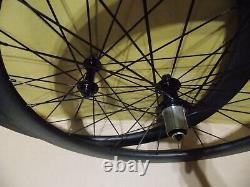 Tubeless Ready Aero Carbon Clincher Road Wheelset Wheels Shimano Sram