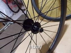 Tubeless Ready Aero Carbon Clincher Road Wheelset Wheels Shimano Sram