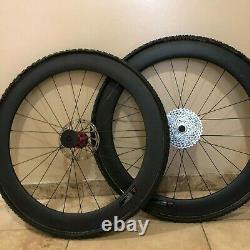 Tubular Carbon Fiber Wheelset 700C Bike Road Wheelset Clement Tire