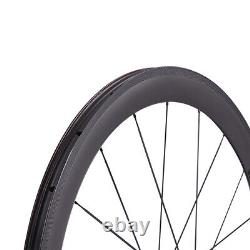 Tubules Road Bike Carbon Wheels 50mm Rim Ceramic Bearing R13 Bicycle Wheelset