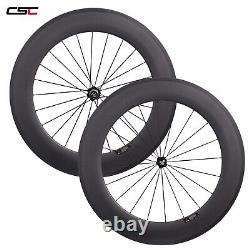 Tubuless 25mm Road Bike Carbon Wheels 88mm Bicycle Wheelset Basalt Rim Brake