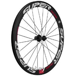 UCI 700C 5025mm Road Carbon Wheels SUPERTEAM Bike Wheelset Rim Brake Clincher