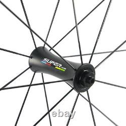 UCI Approved 50mm Carbon Fiber Wheels Road Bike R7 Hub Clincher Carbon Wheelset