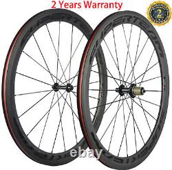 UCI Approved 50mm Carbon Wheels Road Bike Front+Rear Carbon Wheelset 700C Wheels