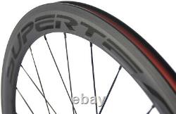 UCI Approved 50mm Carbon Wheels Road Bike Front+Rear Carbon Wheelset 700C Wheels